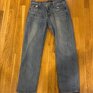 high waist straight leg jeans